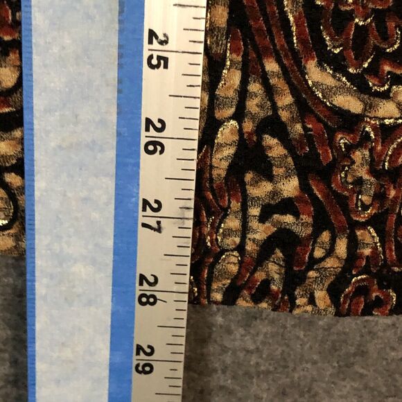 JM COLLECTION Jacket Womens L Metallic Shimmer Knit Twinset Textured Leopard - Picture 8 of 10